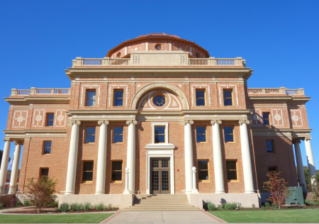 The domed Atascadero City Hall in downtown Atascadero, California