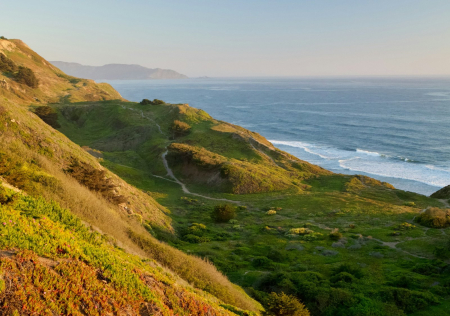 Thornton State Beach, Daly City CA Coastal bluffs at Thornton State Beach in Daly City, California