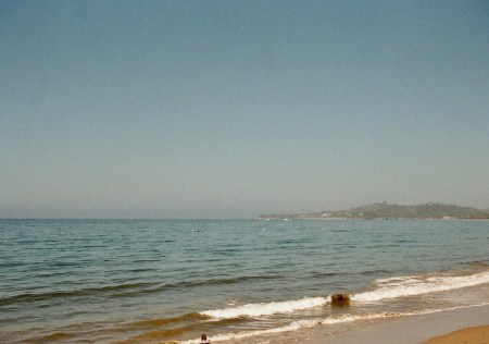 Butterfly Beach, Montecito CA Calm ocean and shoreline at Butterfly Beach in Montecito, California
