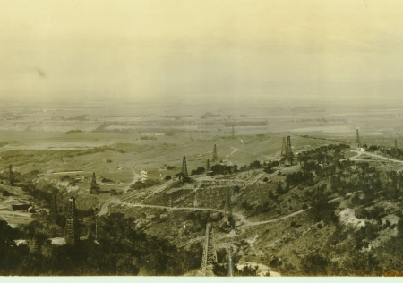 Historic 1911 view of the Orcutt Oil Field in Orcutt, California