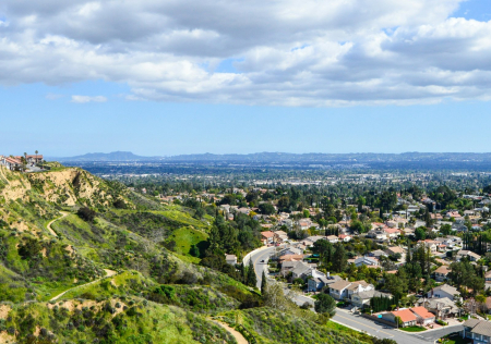 Porter Ranch – View View over Porter Ranch in the San Fernando Valley, California