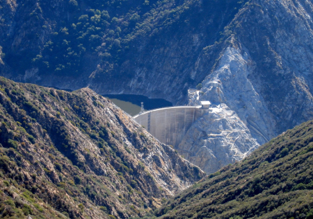 Pacoima Dam in the San Gabriel Mountains above Sylmar, California